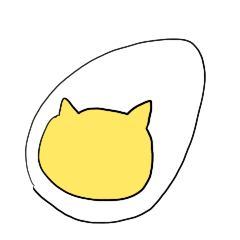 [LINEスタンプ] 目玉焼きねこ