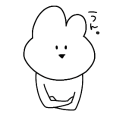 [LINEスタンプ] 限界オタクのうさぎ