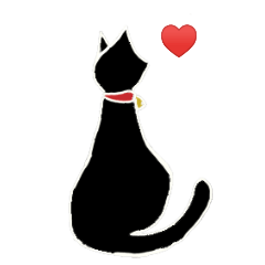 [LINEスタンプ] 無表情な黒猫 2