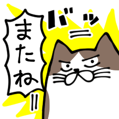 [LINEスタンプ] なにかと叫びがちなネコ