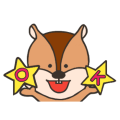 [LINEスタンプ] でっぱちゃんずシリーズ！ -りす-