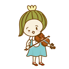 [LINEスタンプ] ヴァイオリンと女の子の画像（メイン）