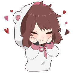 [LINEスタンプ] くま好きなゆるふわ双子