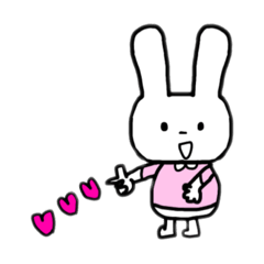 [LINEスタンプ] うさぎのぴぴちゃん