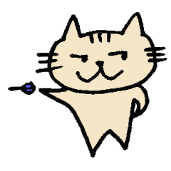 [LINEスタンプ] 目を合わせないダーツねこ