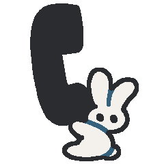 [LINEスタンプ] 通話したいウサギ