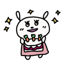 [LINEスタンプ] うさうさうさーん