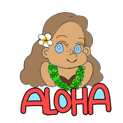 [LINEスタンプ] ハワイの女の子たち