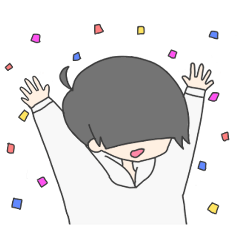 [LINEスタンプ] 前髪が長いボーイ