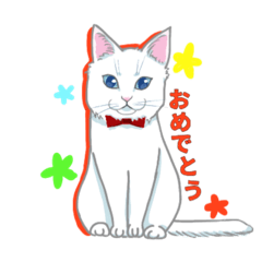 [LINEスタンプ] しろねここうめ