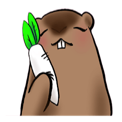 [LINEスタンプ] のんびりマーモッちゃん