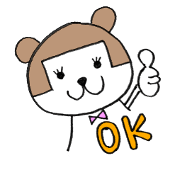 [LINEスタンプ] おかっぱクマ子さん ver.1