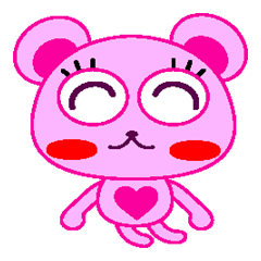 [LINEスタンプ] ピンクのハートくまちゃん♥️