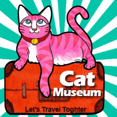 [LINEスタンプ] 猫博物館 - Let's Travel Together (En)