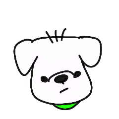 [LINEスタンプ] 可愛いしろい犬