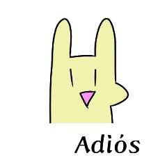 [LINEスタンプ] アディオスウサギ