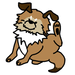 [LINEスタンプ] 雑種犬きゃっちの日常