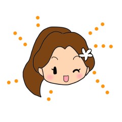 [LINEスタンプ] Hula Girl mochi 3