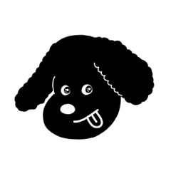 [LINEスタンプ] 黒豆のようないぬ