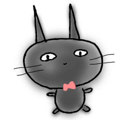 [LINEスタンプ] ノートの端にいる黒猫