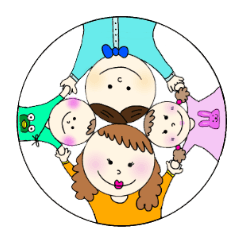 [LINEスタンプ] わいわい4人家族スタンプ