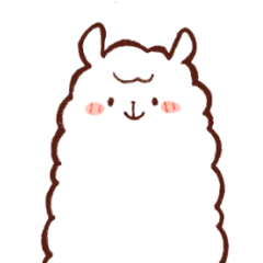 [LINEスタンプ] シンプルなアルパカスタンプ