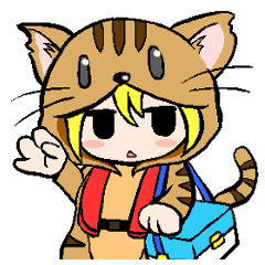 [LINEスタンプ] 釣り～猫コスプレ娘