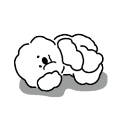 [LINEスタンプ] たぶん白いイヌ