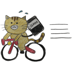 [LINEスタンプ] 配達ネコちゃん（試）