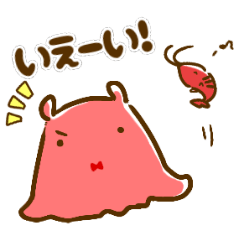 [LINEスタンプ] カラフルなメンダコちゃんと小エビちゃん