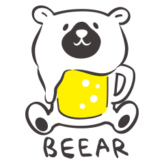 [LINEスタンプ] ビールでクマのBEEARくんの画像（メイン）