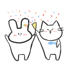 [LINEスタンプ] うさねこちゃん！！！