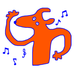 [LINEスタンプ] オレンジのオオカミ
