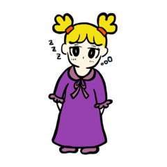 [LINEスタンプ] いろんな色の女の子達