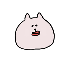 [LINEスタンプ] くちびるのあついねこ