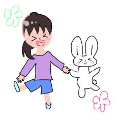 [LINEスタンプ] うさっちとななの生活