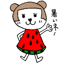 [LINEスタンプ] おかっぱクマ子さんの夏