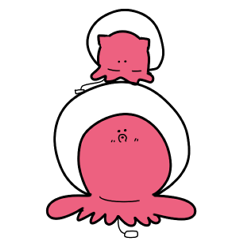 [LINEスタンプ] 風船のタコくんたち