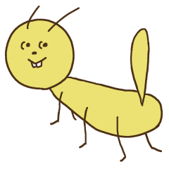 [LINEスタンプ] 楽しく生きる虫