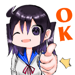 [LINEスタンプ] 百合ちゃんのアホ毛スタンプ