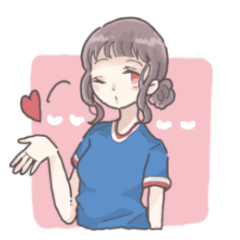 [LINEスタンプ] 女子サポーターの日常（トリコロール）