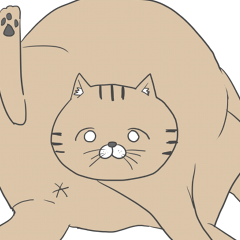 [LINEスタンプ] ふとっちょ猫！！！