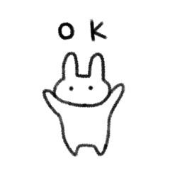 [LINEスタンプ] ゆるくてしろいうさぎ