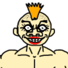 [LINEスタンプ] キモい筋肉男