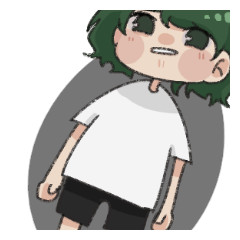 [LINEスタンプ] 茎わかめ色の女の子