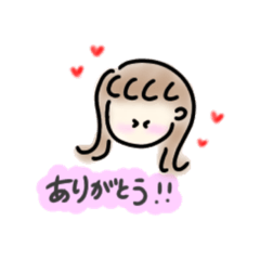 [LINEスタンプ] ふわふわ おんなのこ。