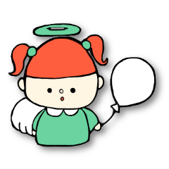 [LINEスタンプ] つばさが風船のエンジェル