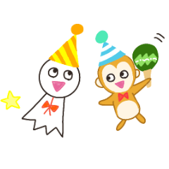 [LINEスタンプ] てるるんとサルキィーのほんわかな日常