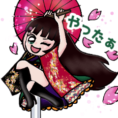 [LINEスタンプ] ポールアクロバットダンサー めりこ