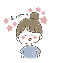 [LINEスタンプ] おだんごの女の子スタンプ